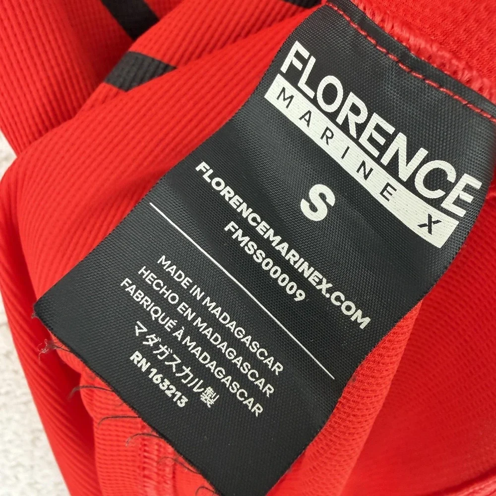 Florence‎ Marine X Shirt Mens Small Red Long Sleeve JR Lifeguard Rash Guard